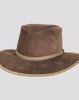 McKinley | Mens Genuine Leather Outback Hat with Suede Trim