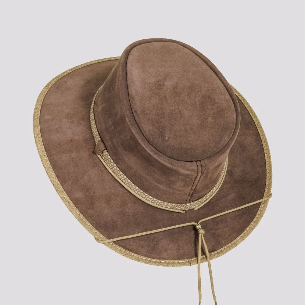 McKinley | Womens Genuine Leather Outback Hat with Suede Trim