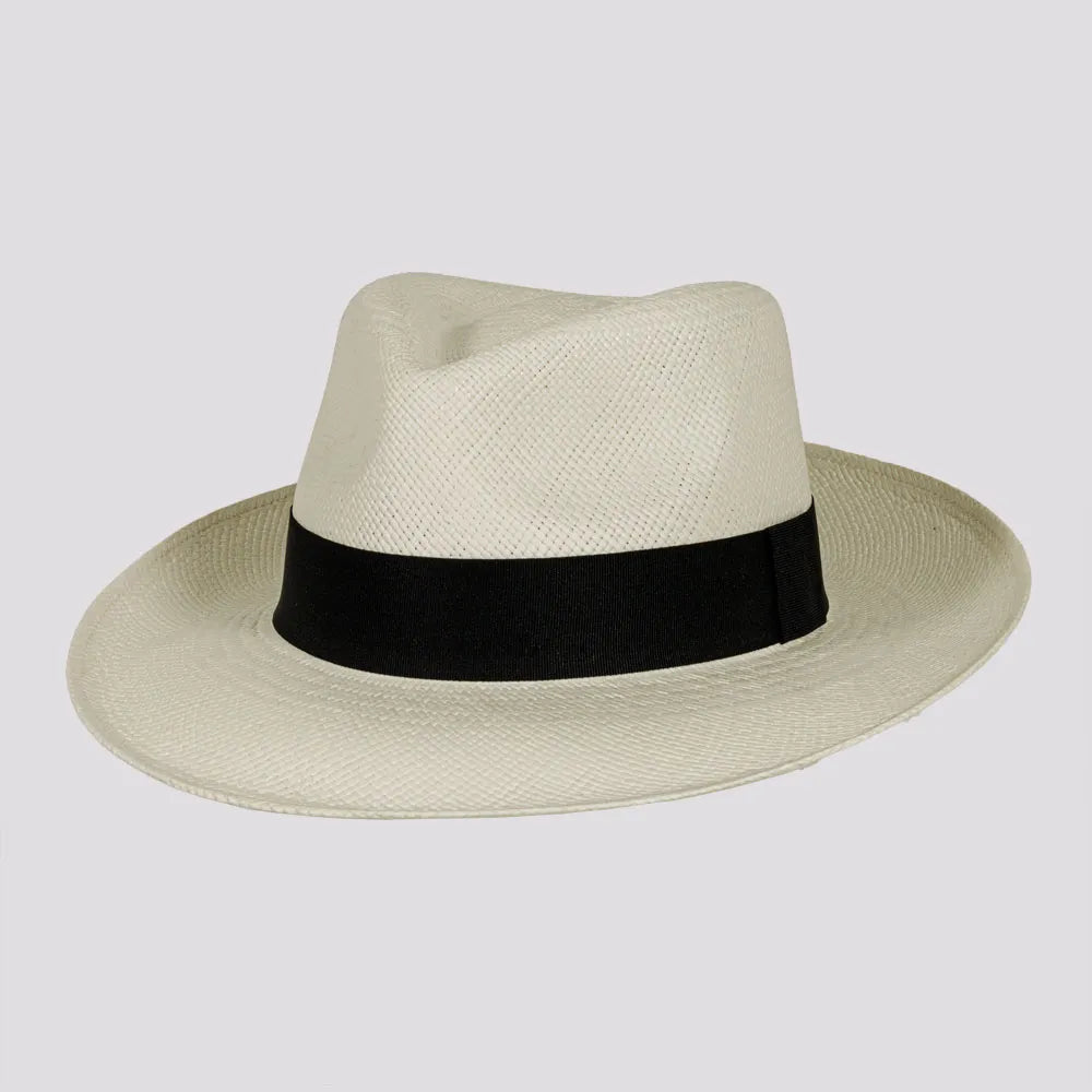Medellin | Womens White Fedora Genuine Panama Hat