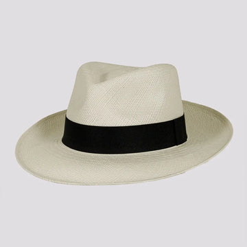 Medellin | Mens White Fedora Genuine Panama Hat