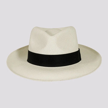 Medellin | Mens White Fedora Genuine Panama Hat