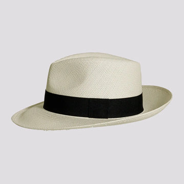 Medellin | Mens White Fedora Genuine Panama Hat