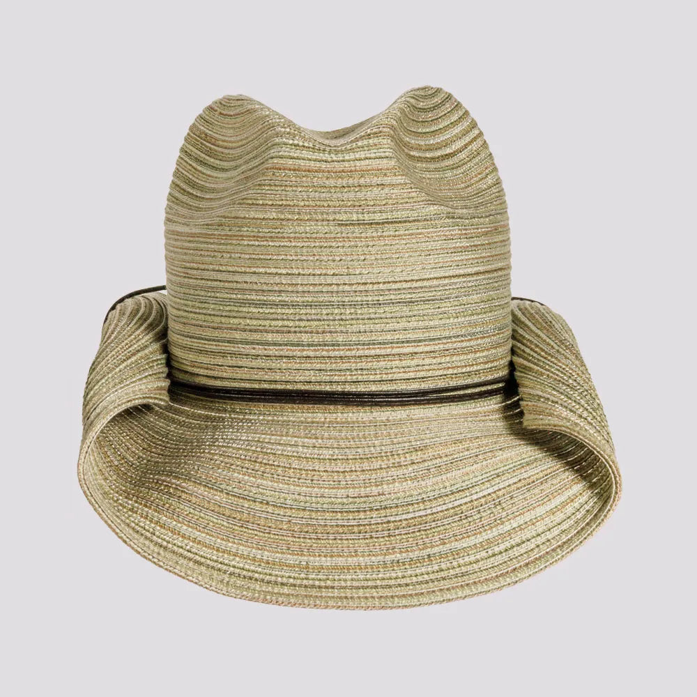 Memphis | Womens Olive Rolled Brim Polybraid Western Cowgirl Hat