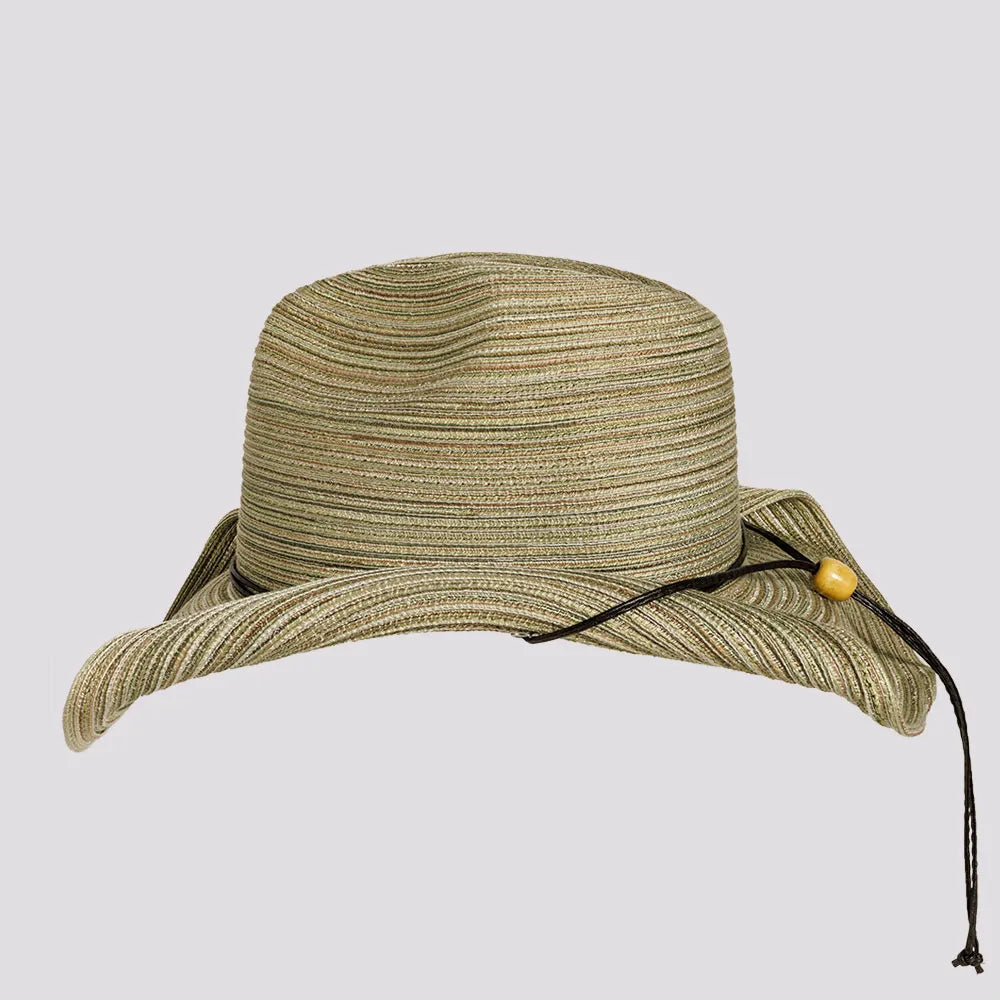 Memphis | Womens Olive Rolled Brim Polybraid Western Cowgirl Hat
