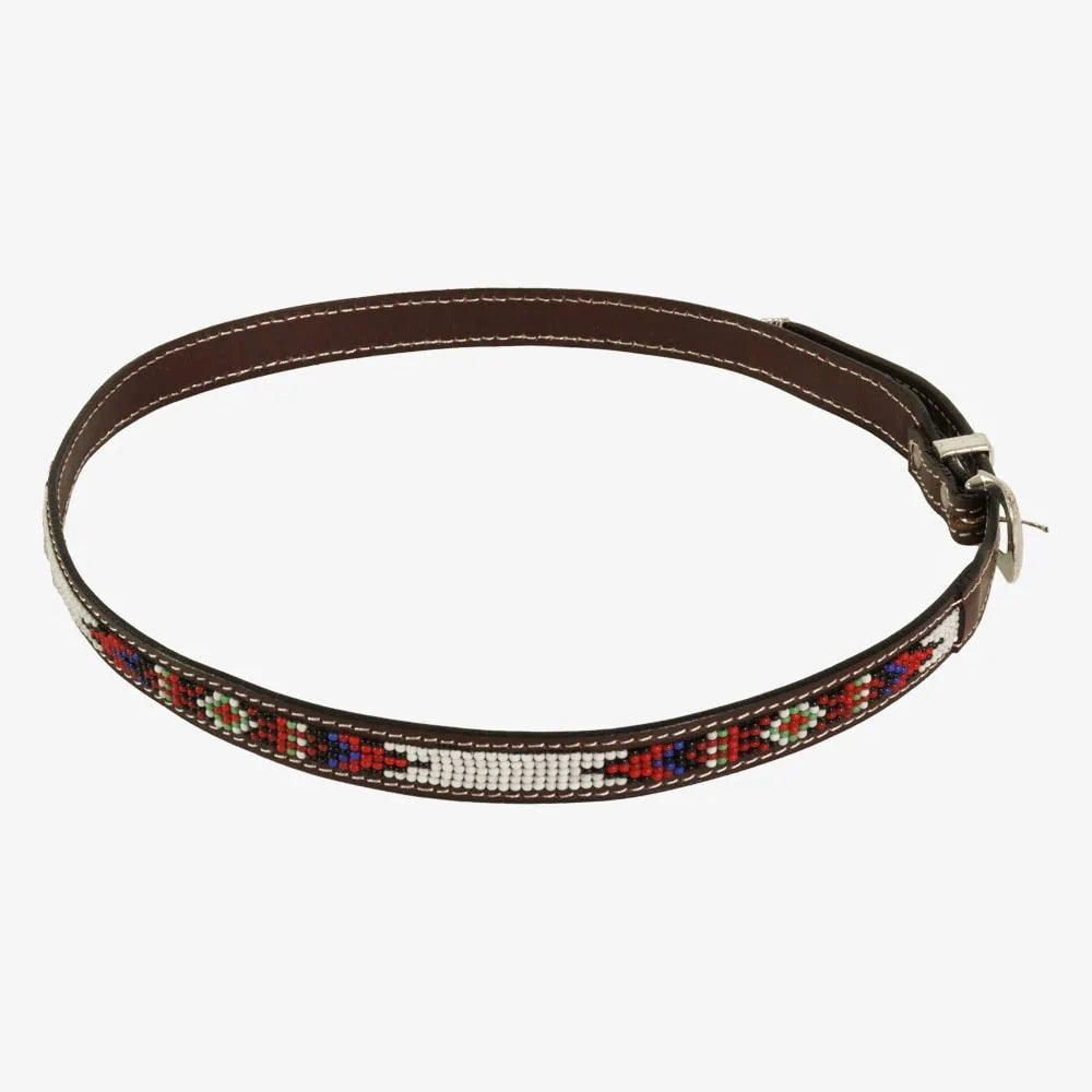 Nita | Beaded Leather Hat Band