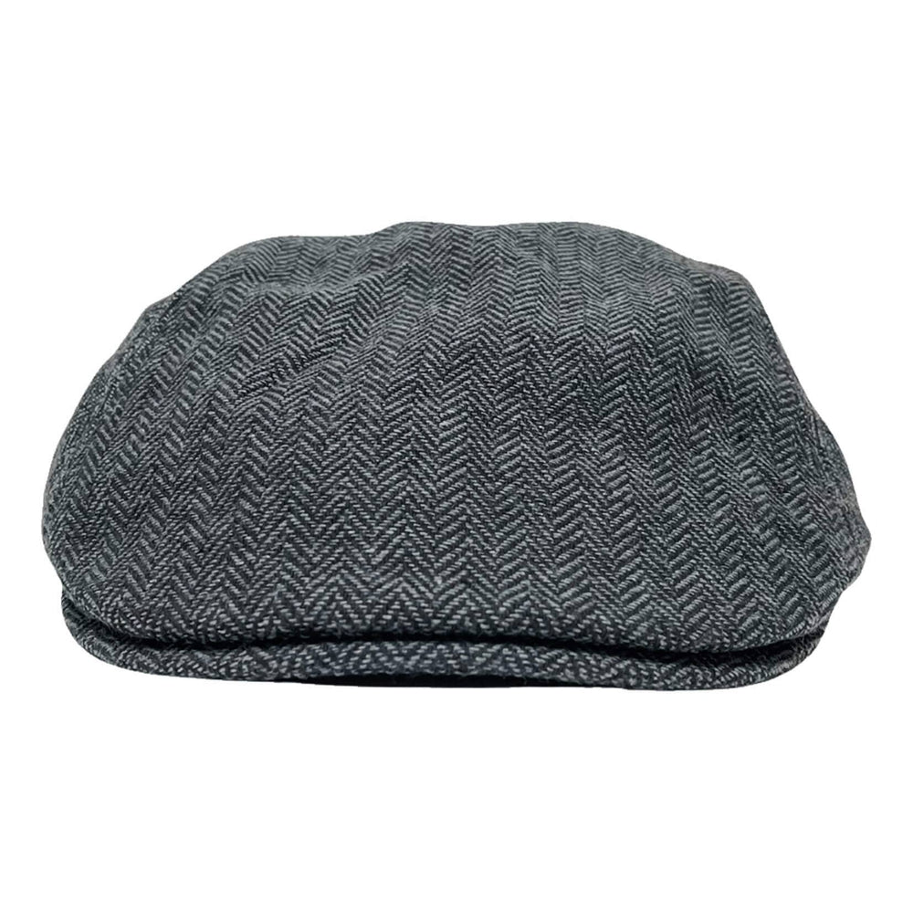 Mikey Charcoal Plaid Flat Cap Newsboy by American Hat Makers