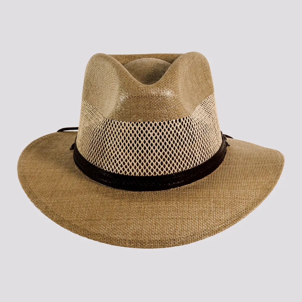 Milan | Mens Tan Firm Straw Fedora Hat