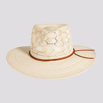 Mira | Mens Ivory Glazed Two Tone Toyo Straw Outback Hat