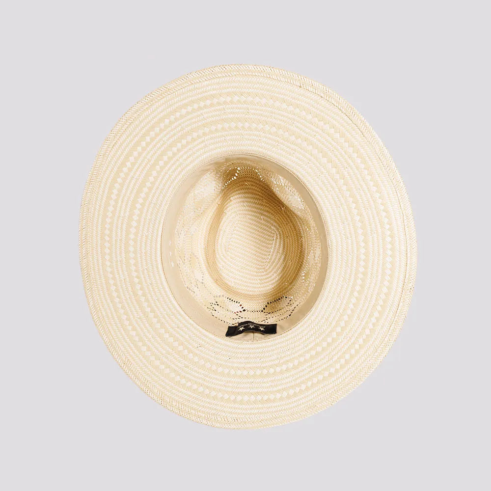 Mira | Mens Glazed Two Tone Toyo Straw Outback Hat