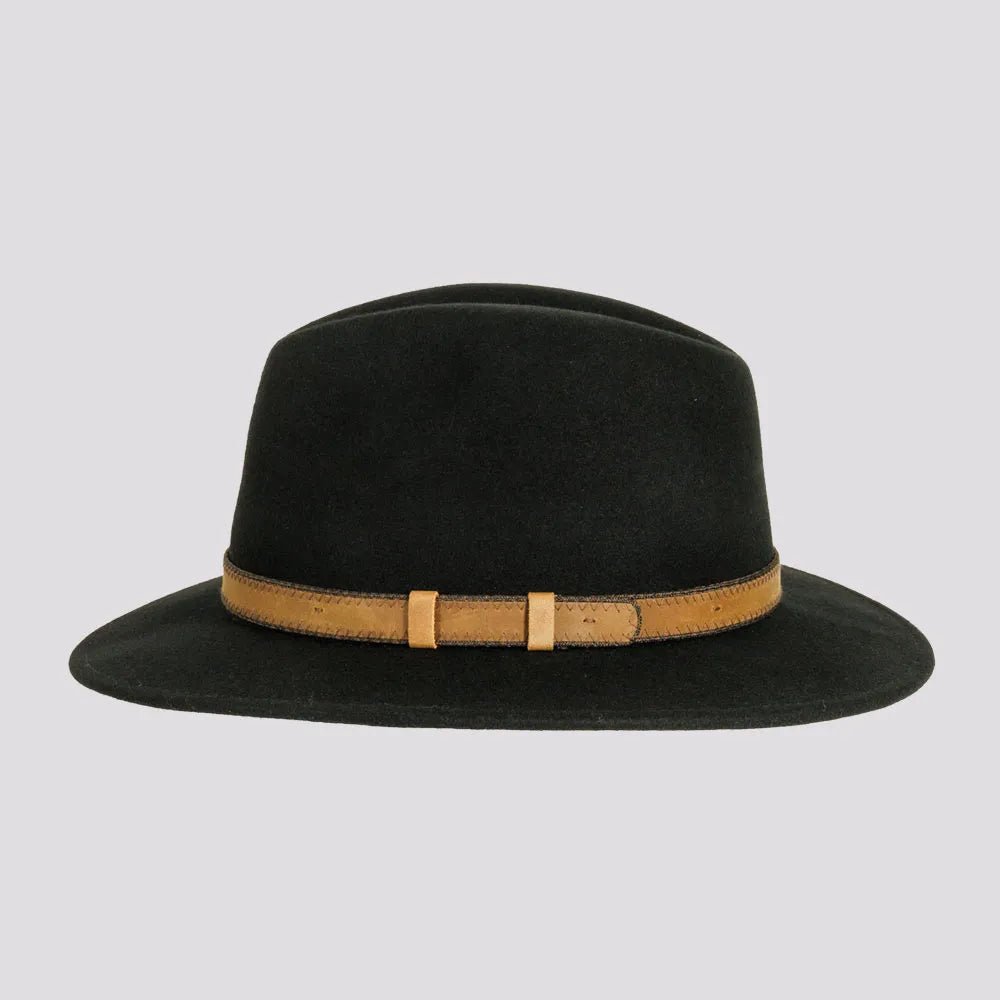 Moab Mens Black Outback Felt American Hat Makers sideview