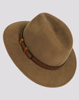 Moab Mens Khaki Outback Felt American Hat Makers Top View