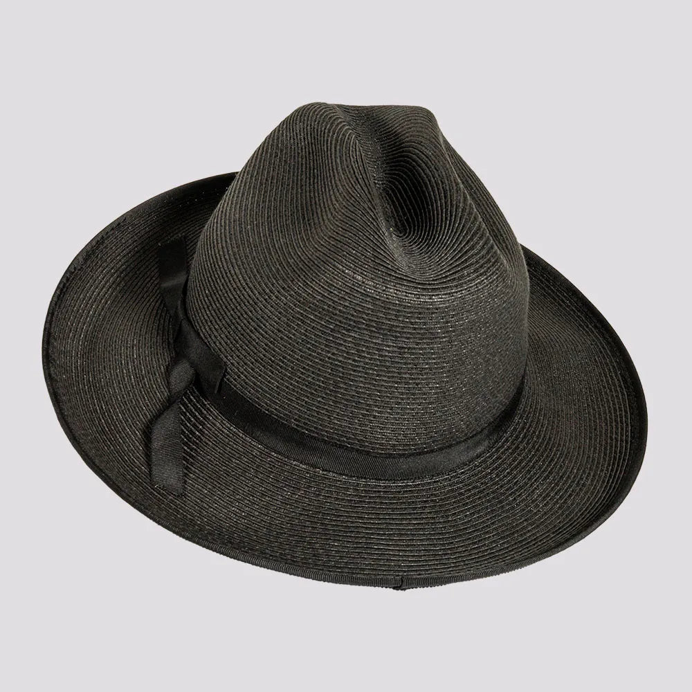 Monroe | Mens Fine Paper Braid Open Road Fedora Hat