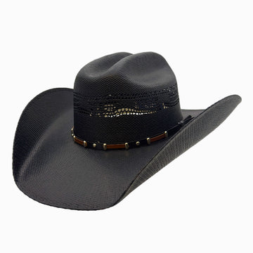 Montana | Womens Black Straw Cowgirl Hat with Western Hat Band