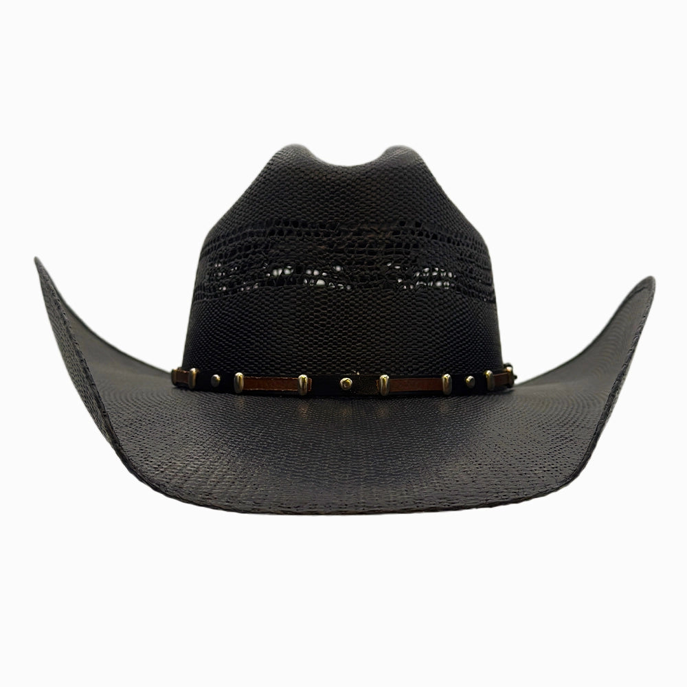 Montana | Womens Black Straw Cowgirl Hat with Western Hat Band