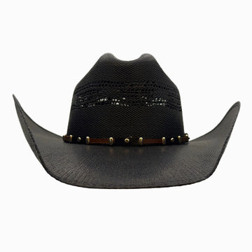 Montana | Mens Black Straw Cowboy Hat with Western Hat Band