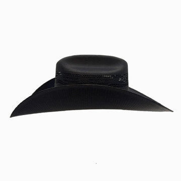 Montana | Womens Black Straw Cowgirl Hat with Western Hat Band