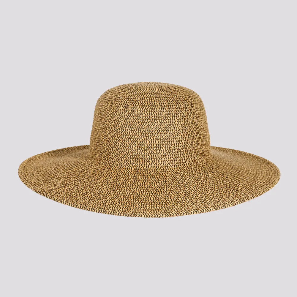 Mynah | Womens Mix Paper Braid Round Crown Straw Sun Hat