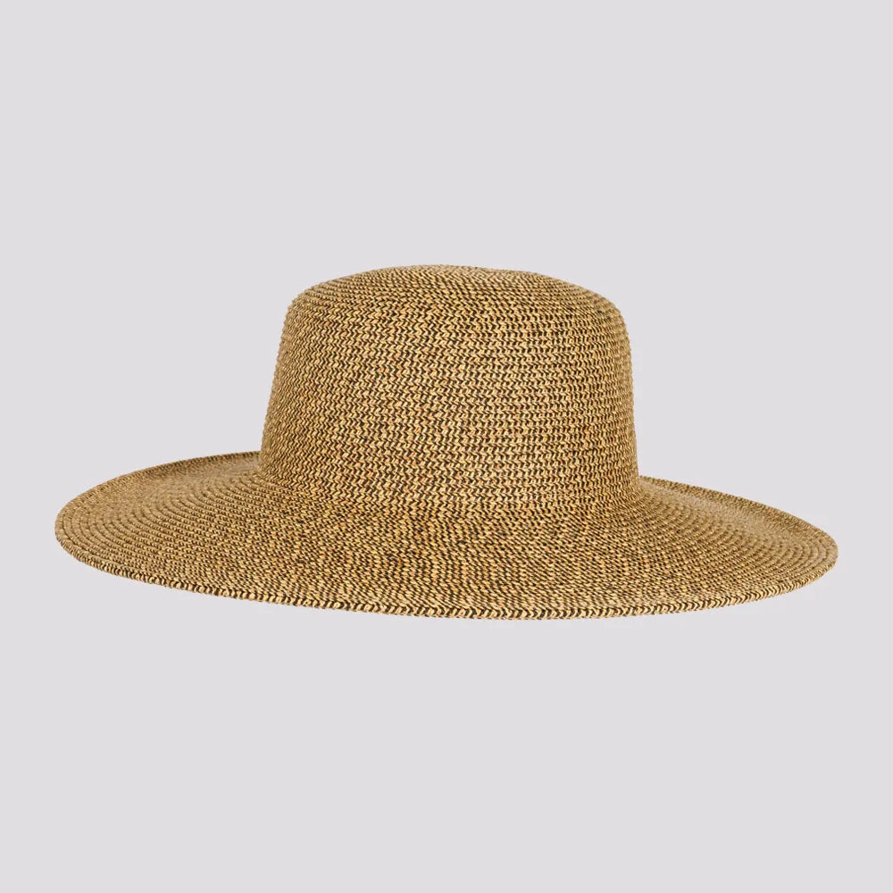 Mynah | Womens Mix Paper Braid Round Crown Straw Sun Hat