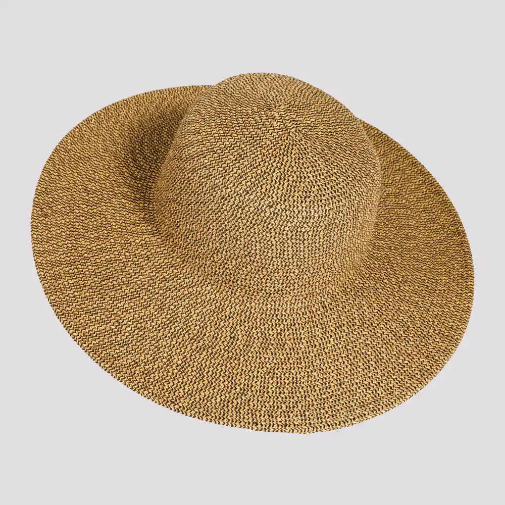 Mynah | Womens Mix Paper Braid Round Crown Straw Sun Hat