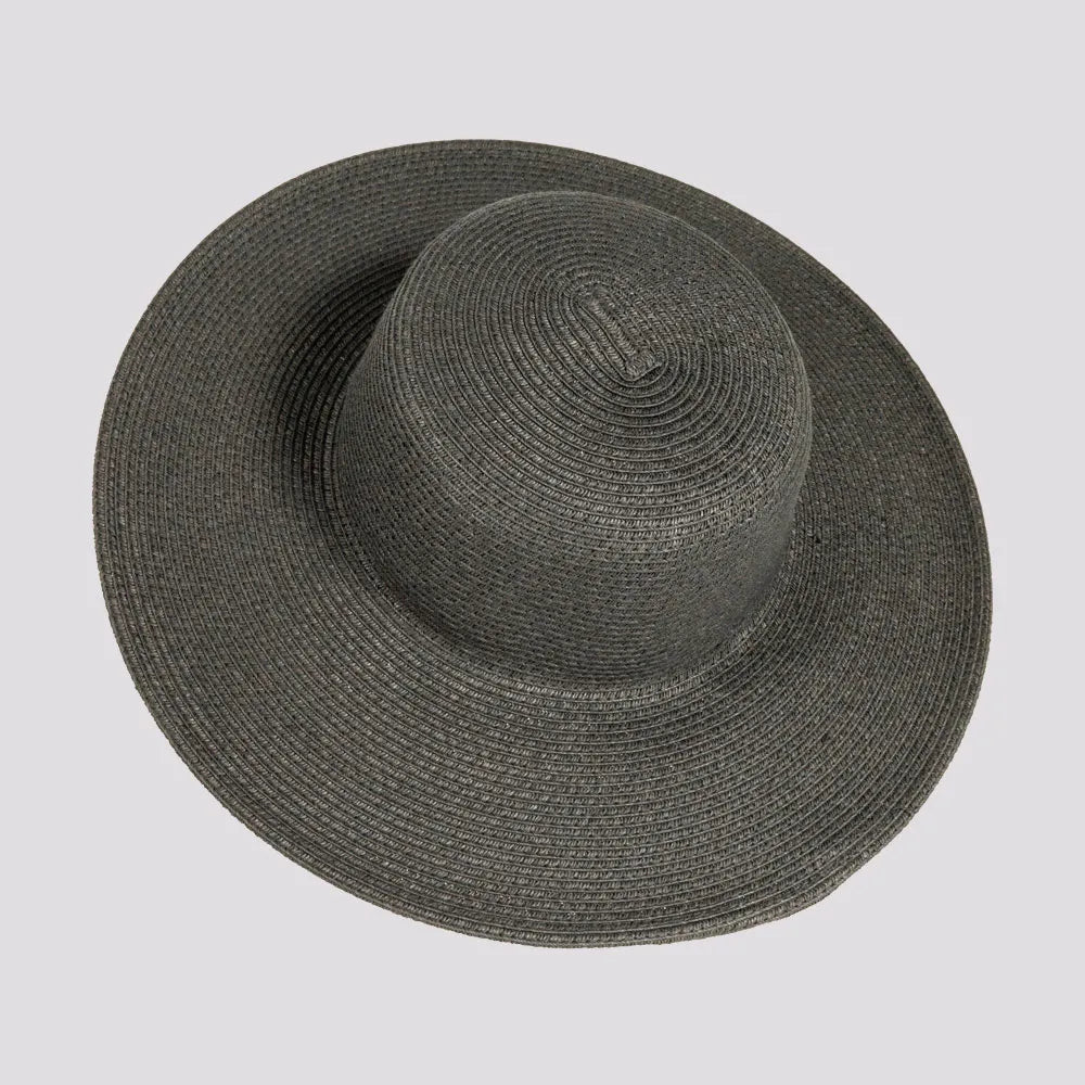 Black Extra Wide Brim Round Crown Portable Summer Straw Sun Hat NEW Oversized Sun Straw Hat for Women, Beach Hats for Women UPF  main image 2