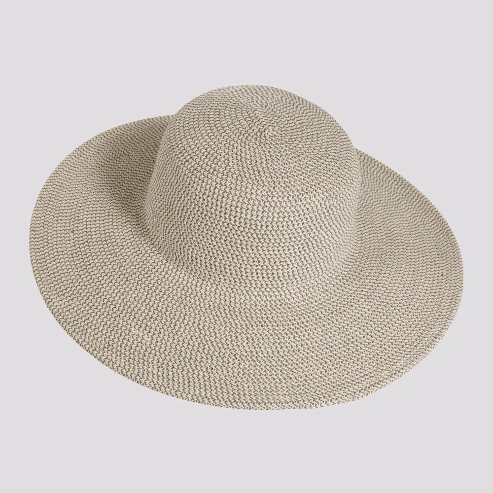 Mynah | Womens Mix Paper Braid Round Crown Straw Sun Hat