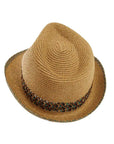 Naples Sun Straw Hat Top Angled View