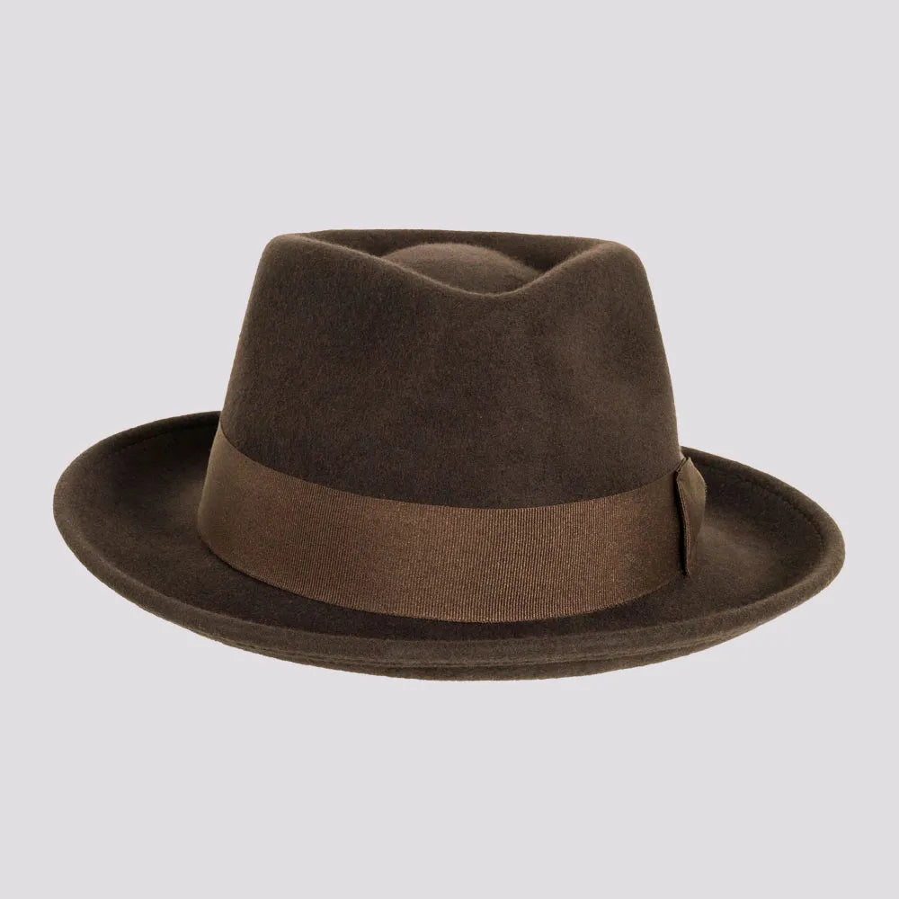 Newark | Womens Crushable Wool Felt Teardrop Fedora Hat