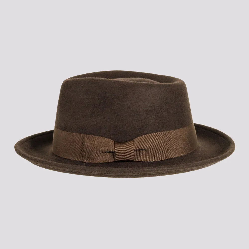 Newark | Womens Crushable Wool Felt Teardrop Fedora Hat