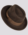 Newark | Mens Crushable Wool Felt Teardrop Fedora Hat