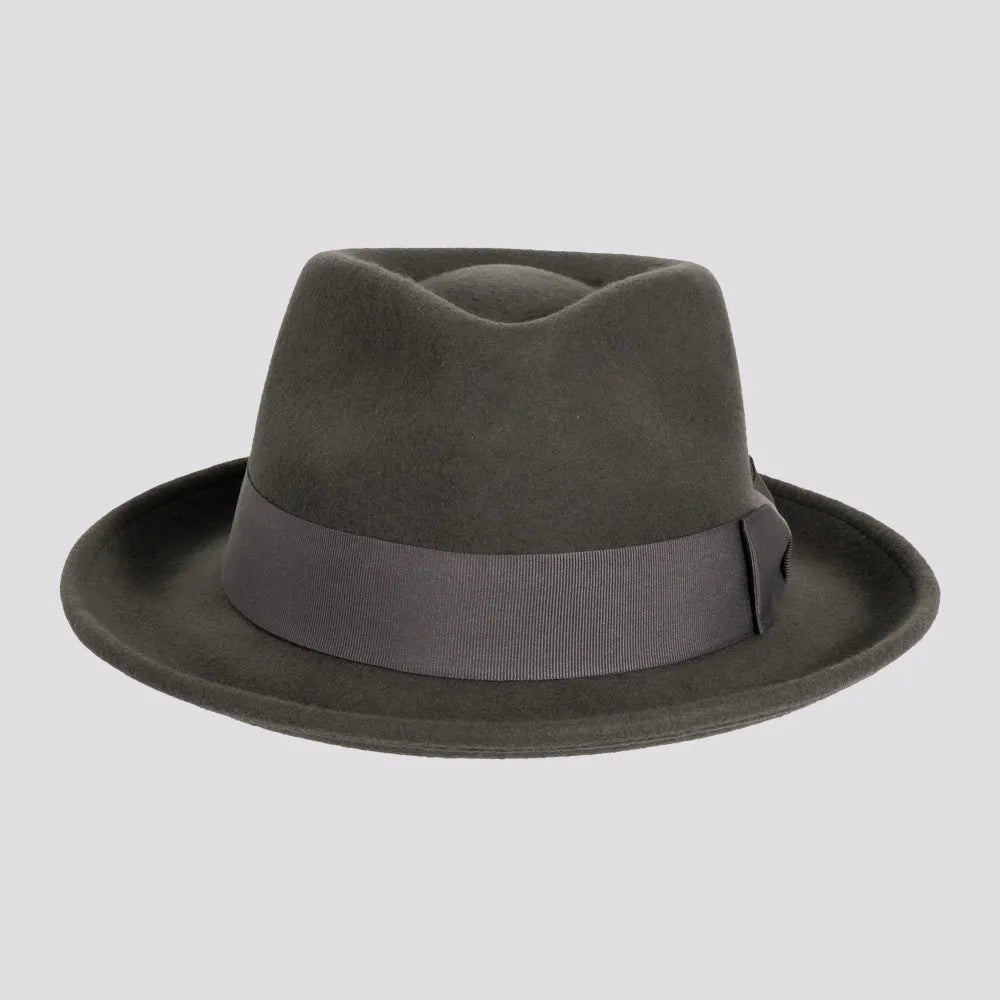 Newark | Mens Crushable Wool Felt Teardrop Fedora Hat