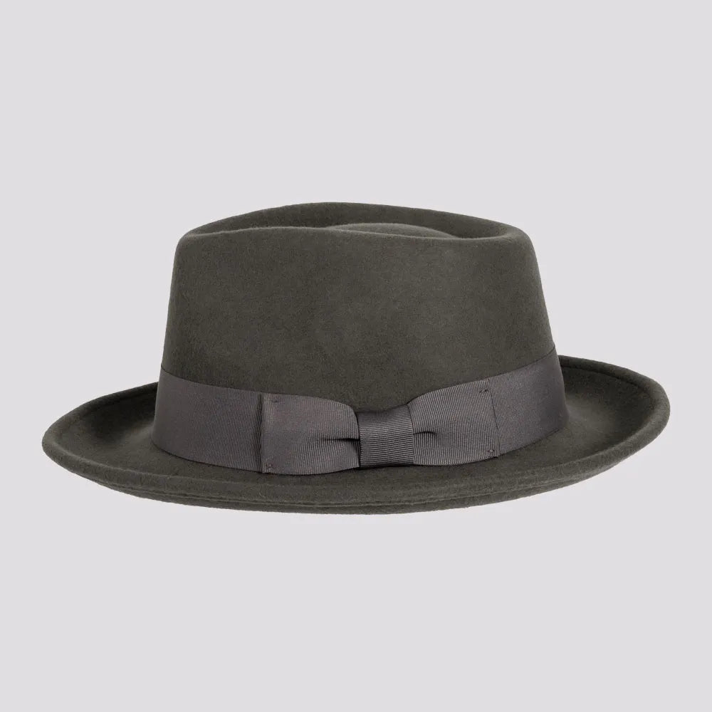 Newark | Mens Crushable Wool Felt Teardrop Fedora Hat