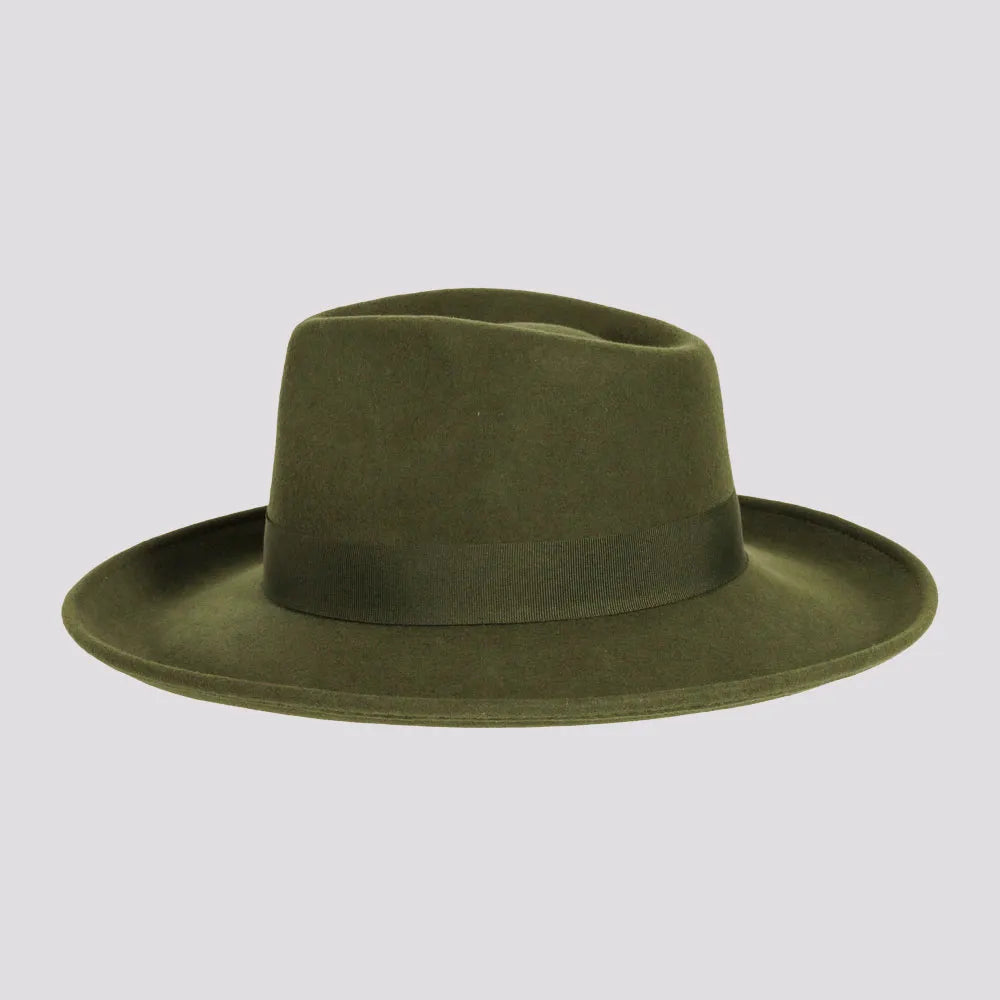 Oakley | Womens Crushable Wool Felt Teardrop Fedora Hat with Curled Brim