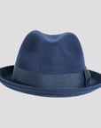 Pablo Navy Felt Fedora Hat Mens Front View