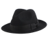 Pablo Black Felt Fedora Side View