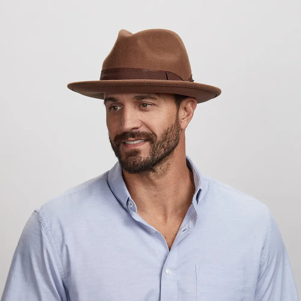 Pablo 2.0 | Mens Wool Felt Pinch Front Fedora Hat – American Hat Makers