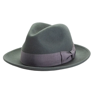 Pablo Womens Grey Felt Fedora Side View