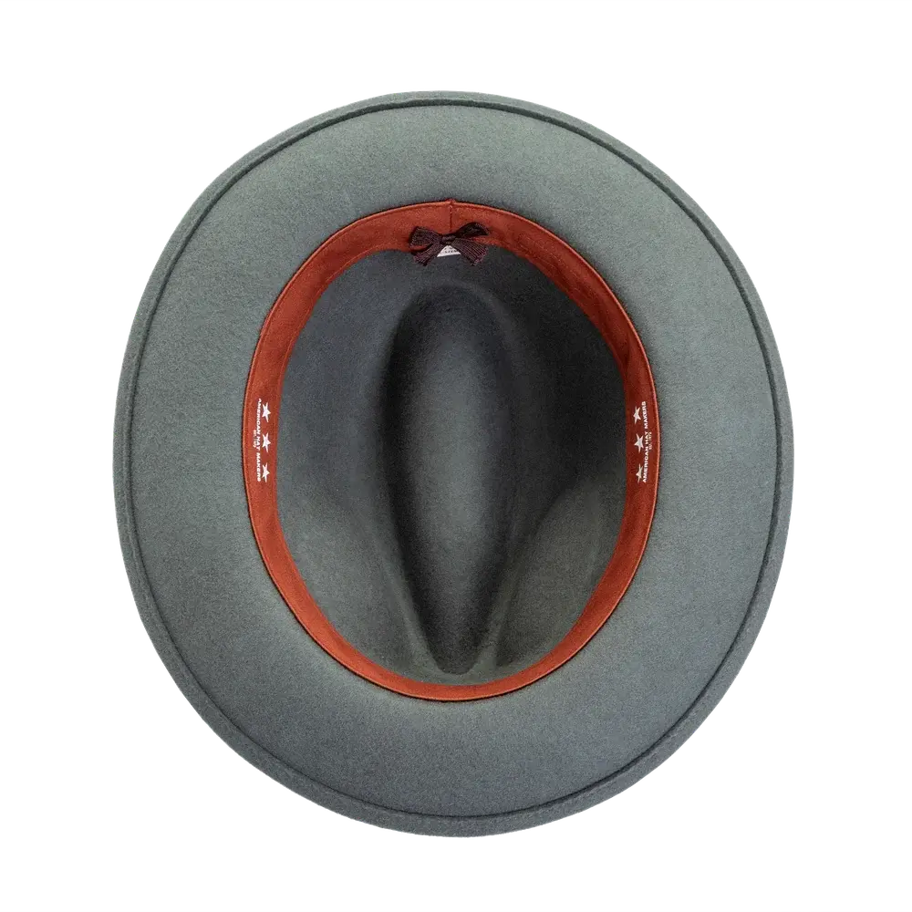 Gray Wool Blend Fedora Hat One Size Adjustable Leather Band Classic Neutral Levis Wool Blend Fedora Hat Size S/M Gray Black Band | eBay main image 3