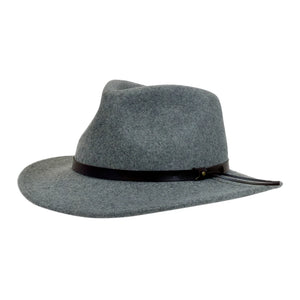 Pathfinder | Mens Charcoal Wool Felt Outback Hat