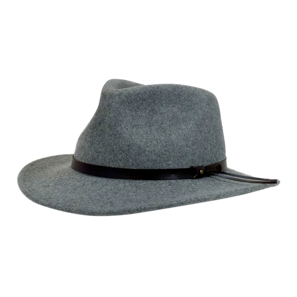 Pathfinder | Womens Charcoal Wool Felt Outback Hat