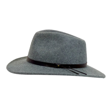 Pathfinder | Mens Charcoal Wool Felt Outback Hat