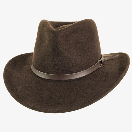 【美品】SHOMKA wool hat chocolate 54cm Pathfinder-Chocolate-Felt-