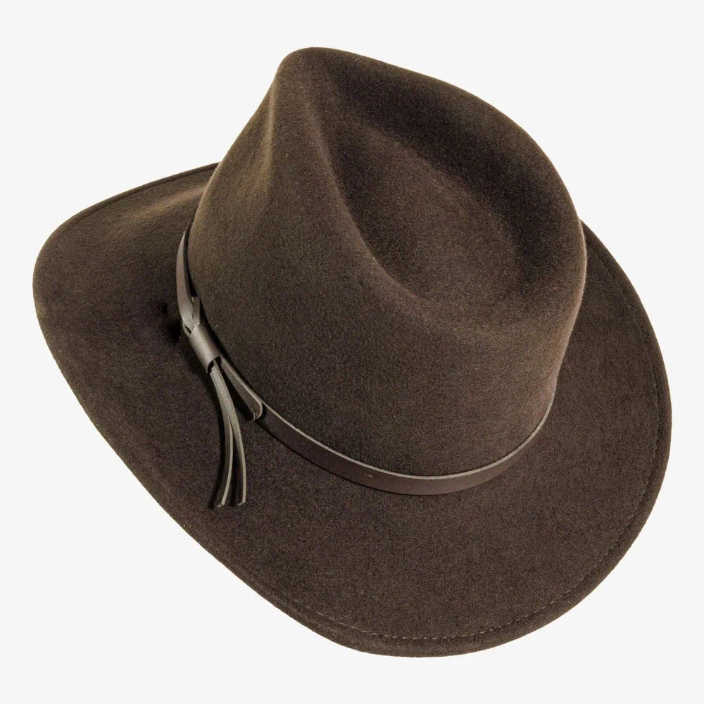 Pathfinder | Womens Chocolate Wool Felt Outback Hat