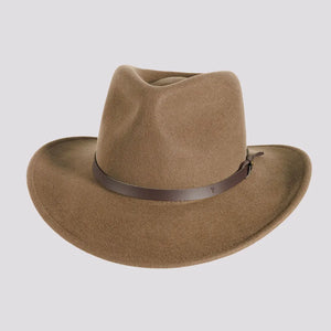 Pathfinder | Mens Khaki Wool Felt Outback Hat