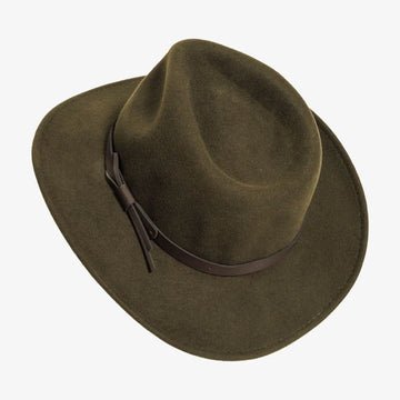 Pathfinder | Womens Olive Wool Felt Outback Hat