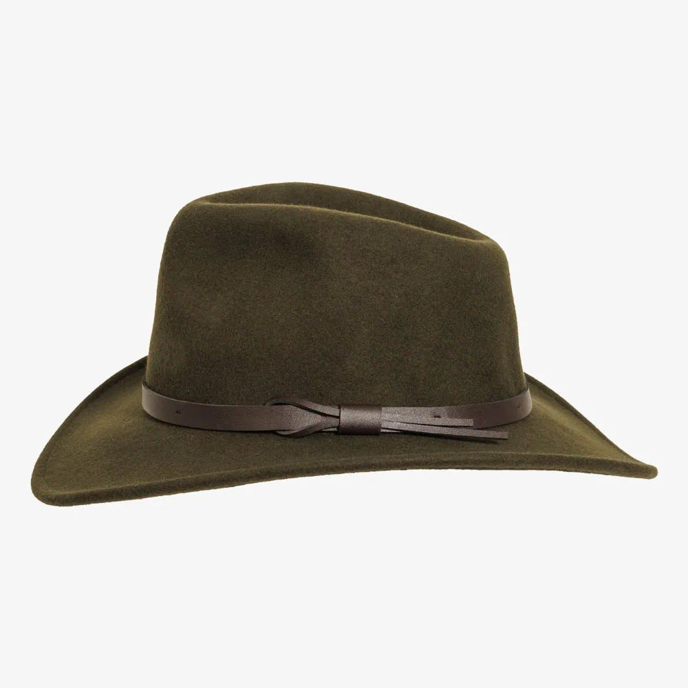 Pathfinder | Womens Olive Wool Felt Outback Hat
