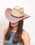 Patriot Womens Straw Cowboy Hat angled view
