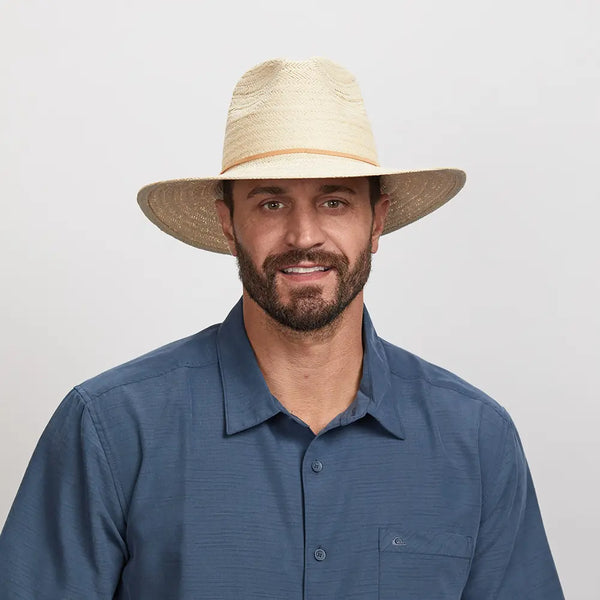 American Hat Makers Paulo Natural Straw Sun hat American Hat Makers Barcelona Small Tan Straw Hat – Premium  main image 3