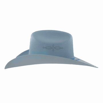 Pioneer | Womens Baby Blue Canvas Cotton Western Cowgirl Hat