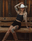 Pioneer | Womens Cream Canvas Cotton Western Cowgirl Hat