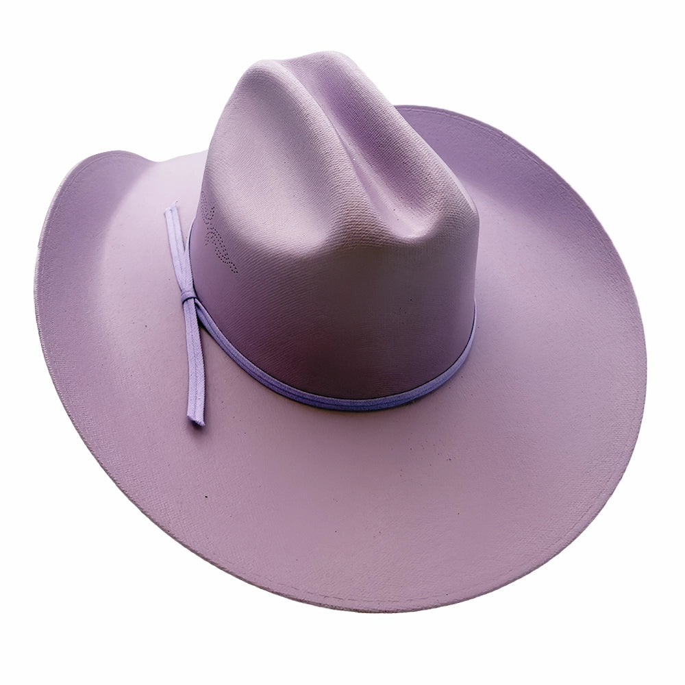 Pioneer | Mens Lilac Canvas Cotton Western Cowboy Hat